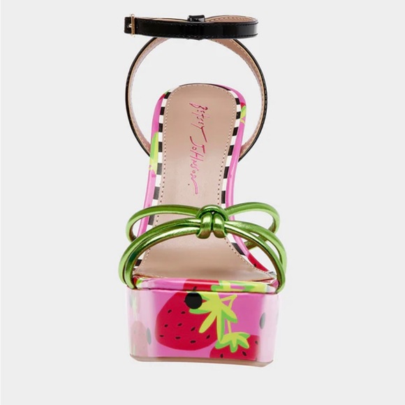 Betsey Johnson Platform Heels | Pink Strawberry Barbie - Picture 5 of 7